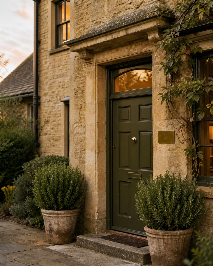 The honey-stone front of The Cotswolds Diary Hotel